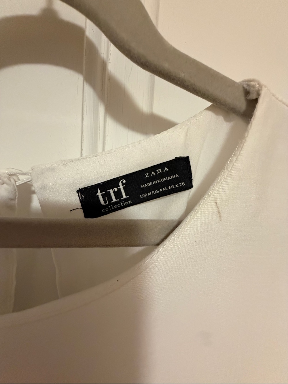 Zara White Ruffle-Trim Mini Dress - Picture 4 of 8